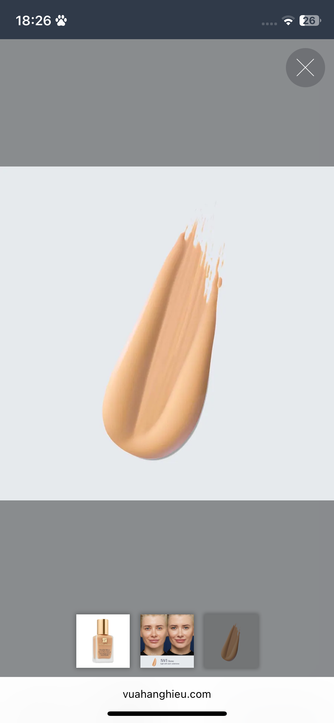 Kem Nền Estée Lauder Double Wear Stay In Place Foundation Intransférable Tone 1W1 Bone 30ml - Ảnh 3