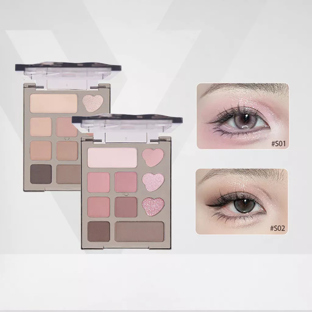 Bảng phấn mắt Veecci 10 ô mini 4.2g - Màu sắc Morandi dễ tán, trang điểm lâu trôi