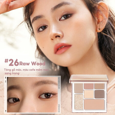 Bảng Phấn Mắt Judydoll 7 Màu - 26 Tông Nâu Nude 8.5g - Ảnh 2