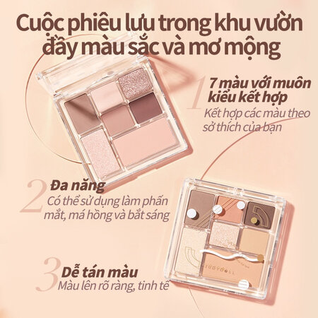 Bảng Phấn Mắt Judydoll 7 Màu - 26 Tông Nâu Nude 8.5g - Ảnh 3