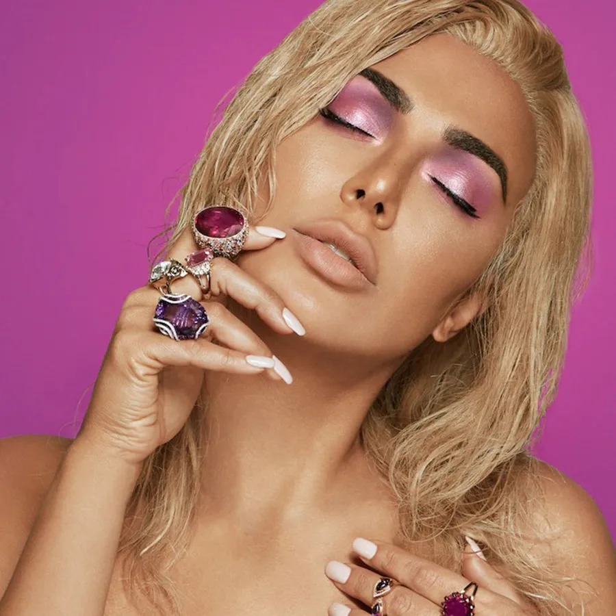 Bảng Phấn Mắt Huda Beauty Obsessions Eyeshadow Palette - Amethyst 9 Ô - Ảnh 3