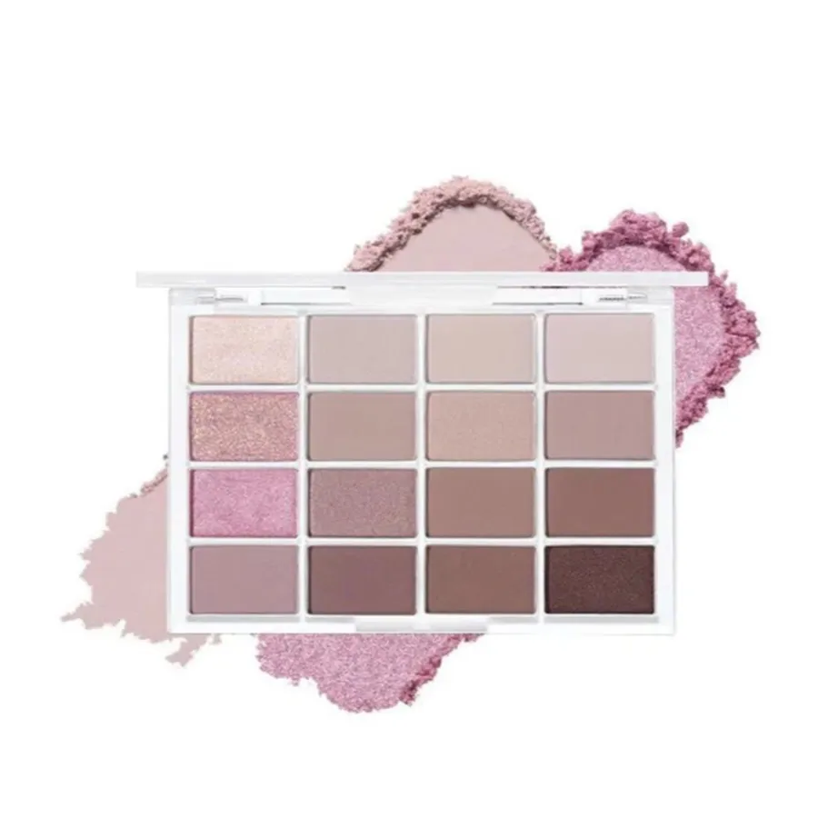 Bảng Phấn Mắt Wakemake Soft Blurring Eye Palette 16 Ô Tone 02 Lively Blurring
