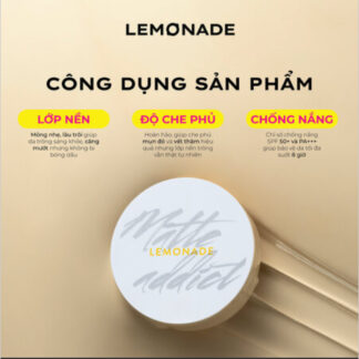 Combo Lemonade Phấn Nước A02 Natural 15g + Chì Kẻ Mày 2 Đầu 01 Nâu Đậm 2g+2ml