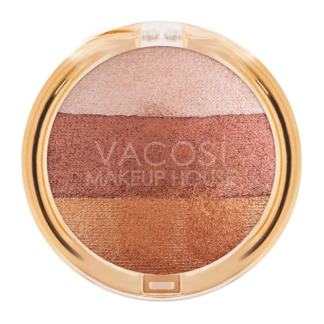 Phấn Mắt Vacosi Trio Eyeshadow 3 Màu 5g - Màu: 02 Peachie