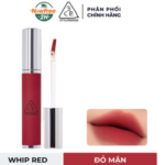 Son Lì 3CE Mịn Môi Whip Red - Đỏ Mận
