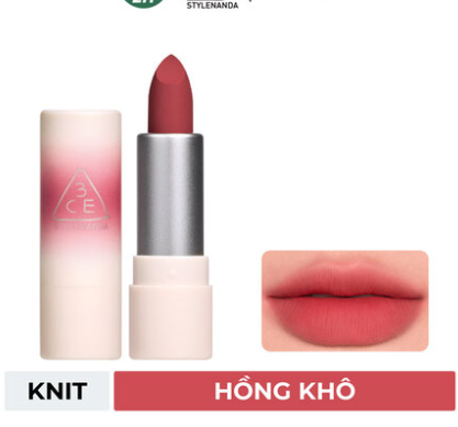Son Thỏi 3CE Mềm Môi 07 Knit - Hồng Khô