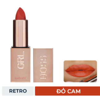 Son Lì Australis Mềm Mịn #Retro - Đỏ Cam