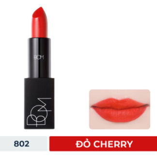 Son Lì B.O.M #802 My Cherry Red - Đỏ Cherry