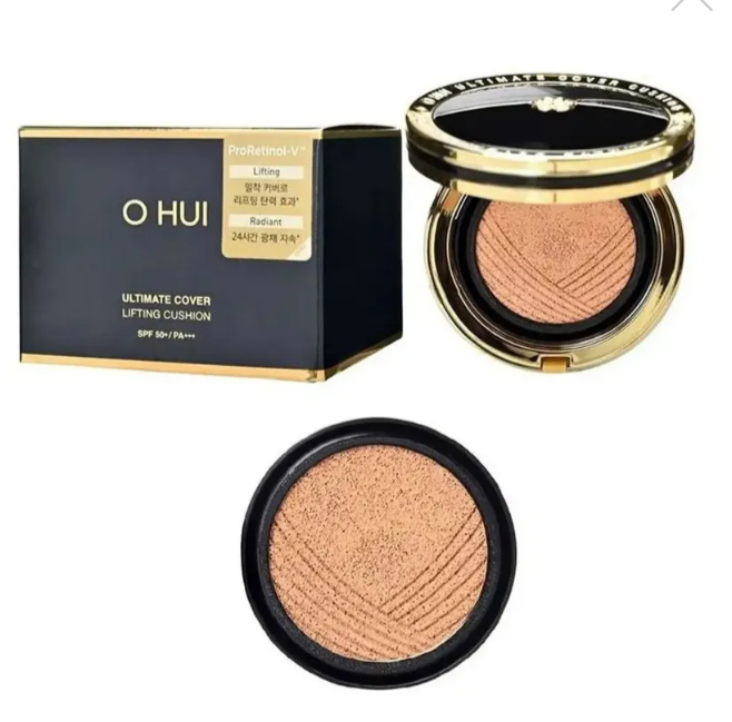 Phấn Nước Ohui Ultimate Cover Lifting Cushion SPF 50+/PA+++ (Kèm lõi thay thế) Tone 01 Milk Beige