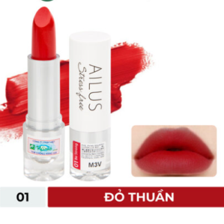 Son Lì Naris Ailus Mịn Môi Màu 01 Đỏ Thuần