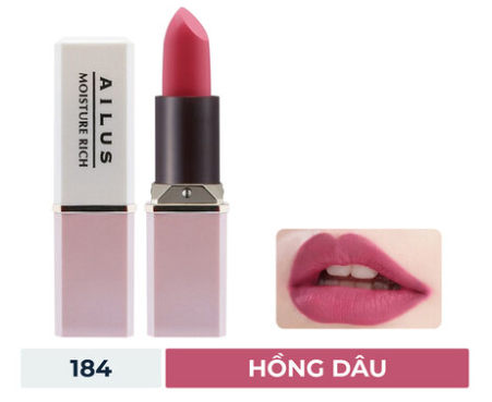 Son Thỏi Naris Cosmetic Giàu Ẩm Màu 184 Hồng Dâu