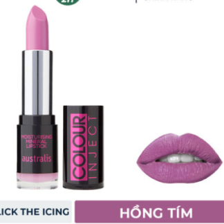 Son Thỏi Australis Không Chì Mịn Môi Màu Hồng Tím