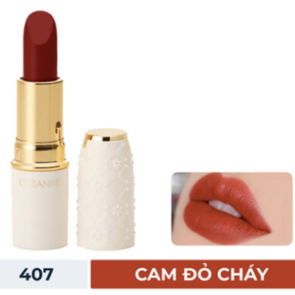 Son Thỏi Lì Cezanne Mềm Mịn Lâu Trôi #407 Cam Đỏ Cháy