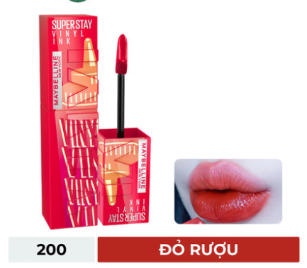 Son Bóng Maybelline 200 Salsa - Đỏ Rượu