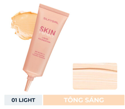 Kem Nền Silkygirl Skin Perfect 01 Light Màu Sáng